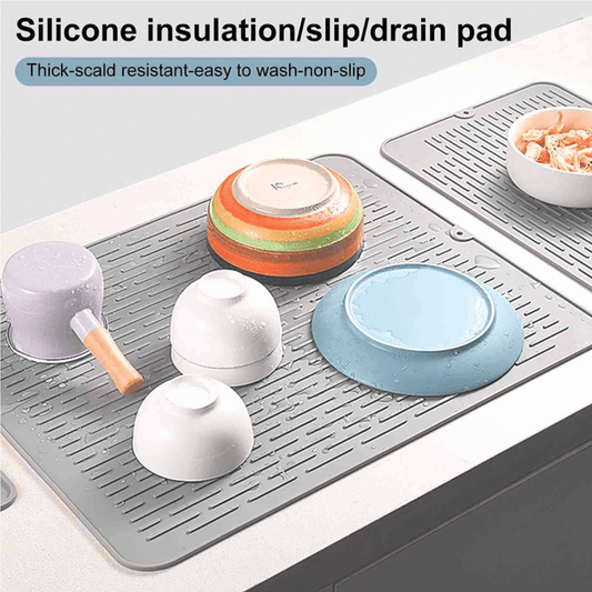 Silicone Dish Drying Mat Heat Resistant Tableware Pad Non-slip Placemat Table Mat